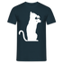 Katze und Wein Shirt Katze Wein Liebhaber T-Shirt - Navy