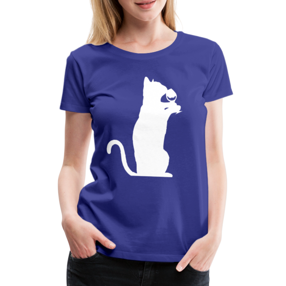 Katze und Wein Shirt Katze Wein Liebhaberin Frauen Premium T-Shirt - Königsblau