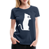 Katze und Wein Shirt Katze Wein Liebhaberin Frauen Premium T-Shirt - Navy