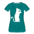 Katze und Wein Shirt Katze Wein Liebhaberin Frauen Premium T-Shirt - Divablau