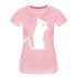 Katze und Wein Shirt Katze Wein Liebhaberin Frauen Premium T-Shirt - Hellrosa