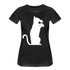 Katze und Wein Shirt Katze Wein Liebhaberin Frauen Premium T-Shirt - Anthrazit