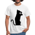 Katze und Wein Shirt Katze Wein Liebhaber T-Shirt - Weiß