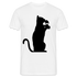 Katze und Wein Shirt Katze Wein Liebhaber T-Shirt - Weiß