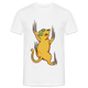 Katzen Shirt Katze krallt am Shirt Lustiges T-Shirt - Weiß