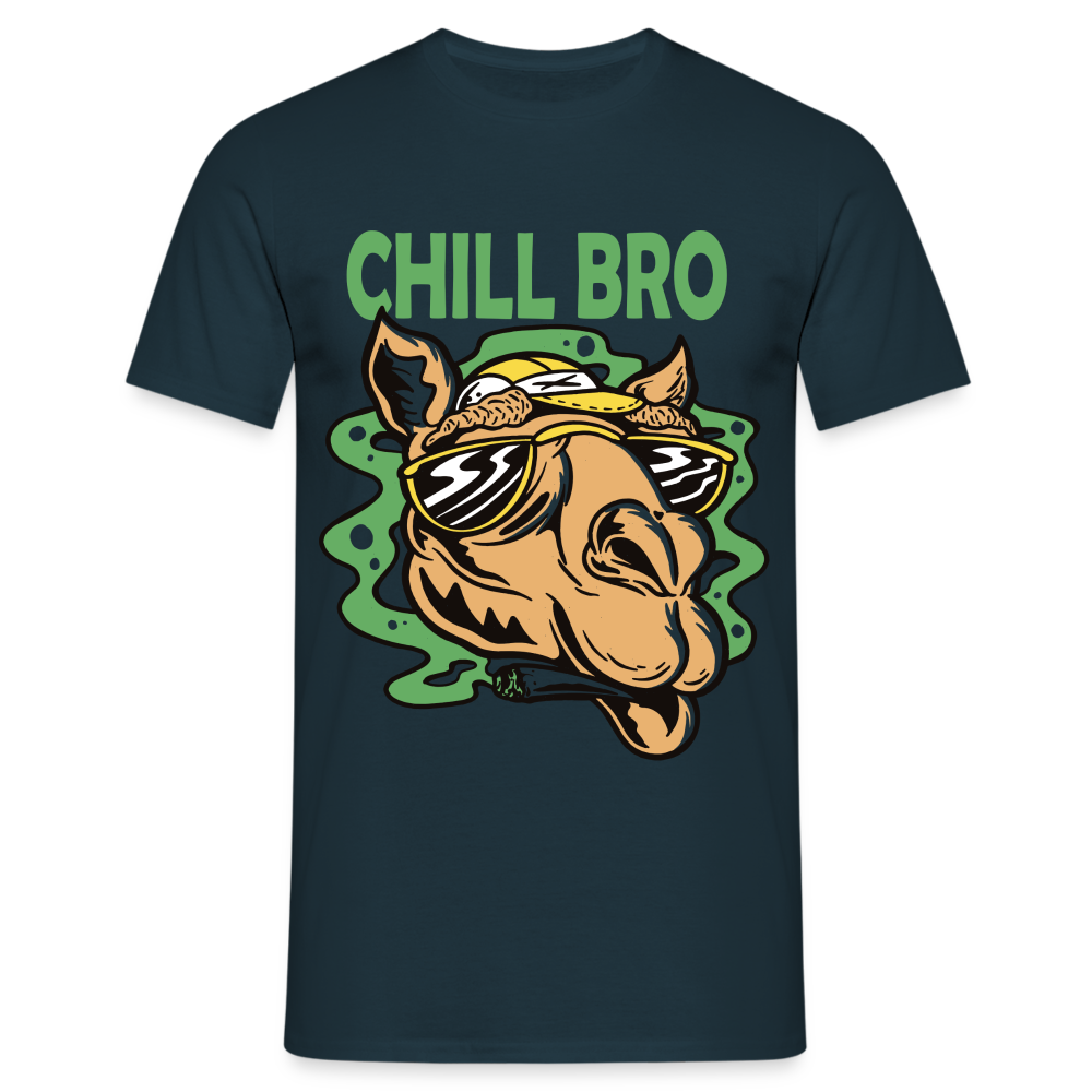 Kamel mit Tüte Shirt Chill Bro Lustiges T-Shirt - Navy