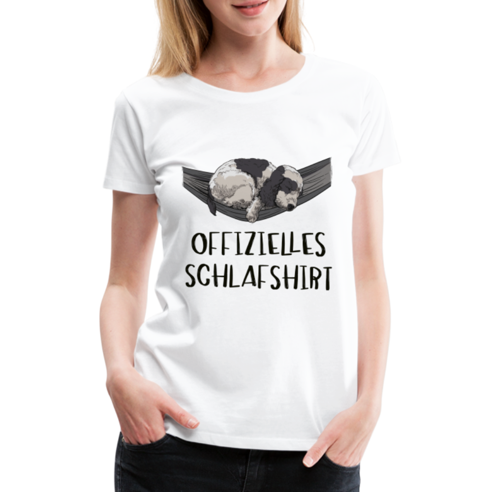 Cocker Spaniel Hängematte Shirt Offizielles Schlafshirt  Geschenk Frauen Premium T-Shirt - Weiß