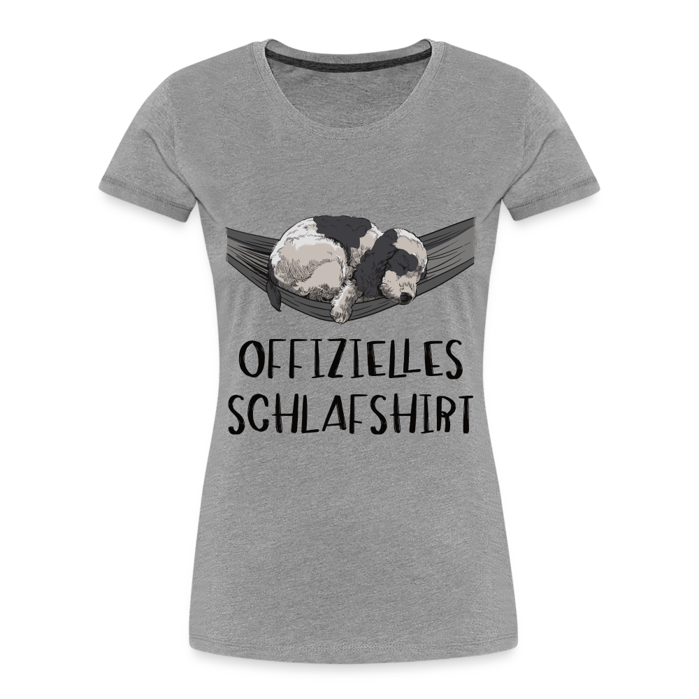 Cocker Spaniel Hängematte Shirt Offizielles Schlafshirt  Geschenk Frauen Premium T-Shirt - Grau meliert