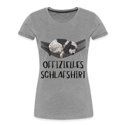 Cocker Spaniel Hängematte Shirt Offizielles Schlafshirt  Geschenk Frauen Premium T-Shirt - Grau meliert