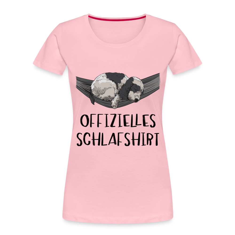 Cocker Spaniel Hängematte Shirt Offizielles Schlafshirt  Geschenk Frauen Premium T-Shirt - Hellrosa