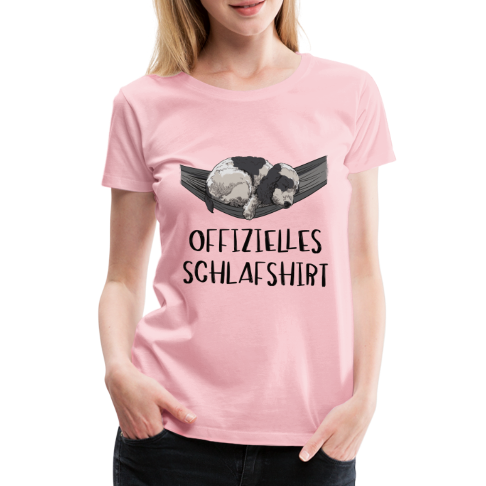 Cocker Spaniel Hängematte Shirt Offizielles Schlafshirt  Geschenk Frauen Premium T-Shirt - Hellrosa