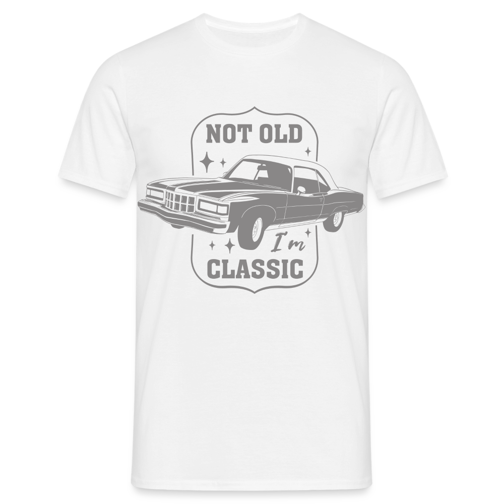 Geburtstags Shirt Retro Auto Not Old I'm Classic Geschenk T-Shirt - Weiß