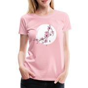 Kunstvolle Blüten Shirt Frauen Premium T-Shirt - Hellrosa