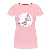 Kunstvolle Blüten Shirt Frauen Premium T-Shirt - Hellrosa