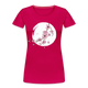 Kunstvolle Blüten Shirt Frauen Premium T-Shirt - dunkles Pink
