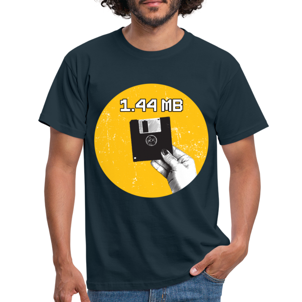 Retro Computer Diskette 1.44 MB Shirt Computer Nerd Lustiges T-Shirt - Navy