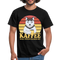 Hund Kaffee weil töten falsch ist Kaffeeliebhaber Geschenk T-Shirt - Schwarz