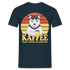 Hund Kaffee weil töten falsch ist Kaffeeliebhaber Geschenk T-Shirt - Navy