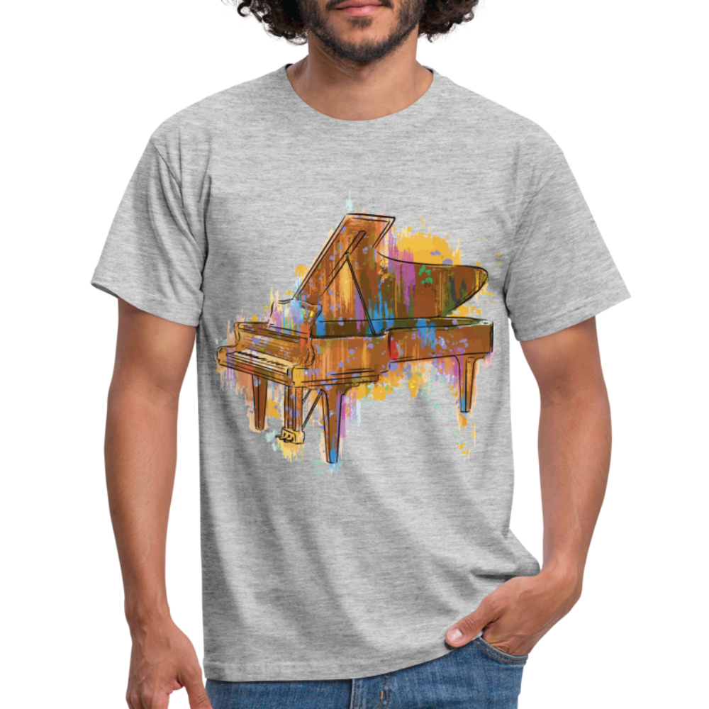 Musiker Klavier Piano Flügel Shirt Geschenk T-Shirt Für Musiker - Grau meliert
