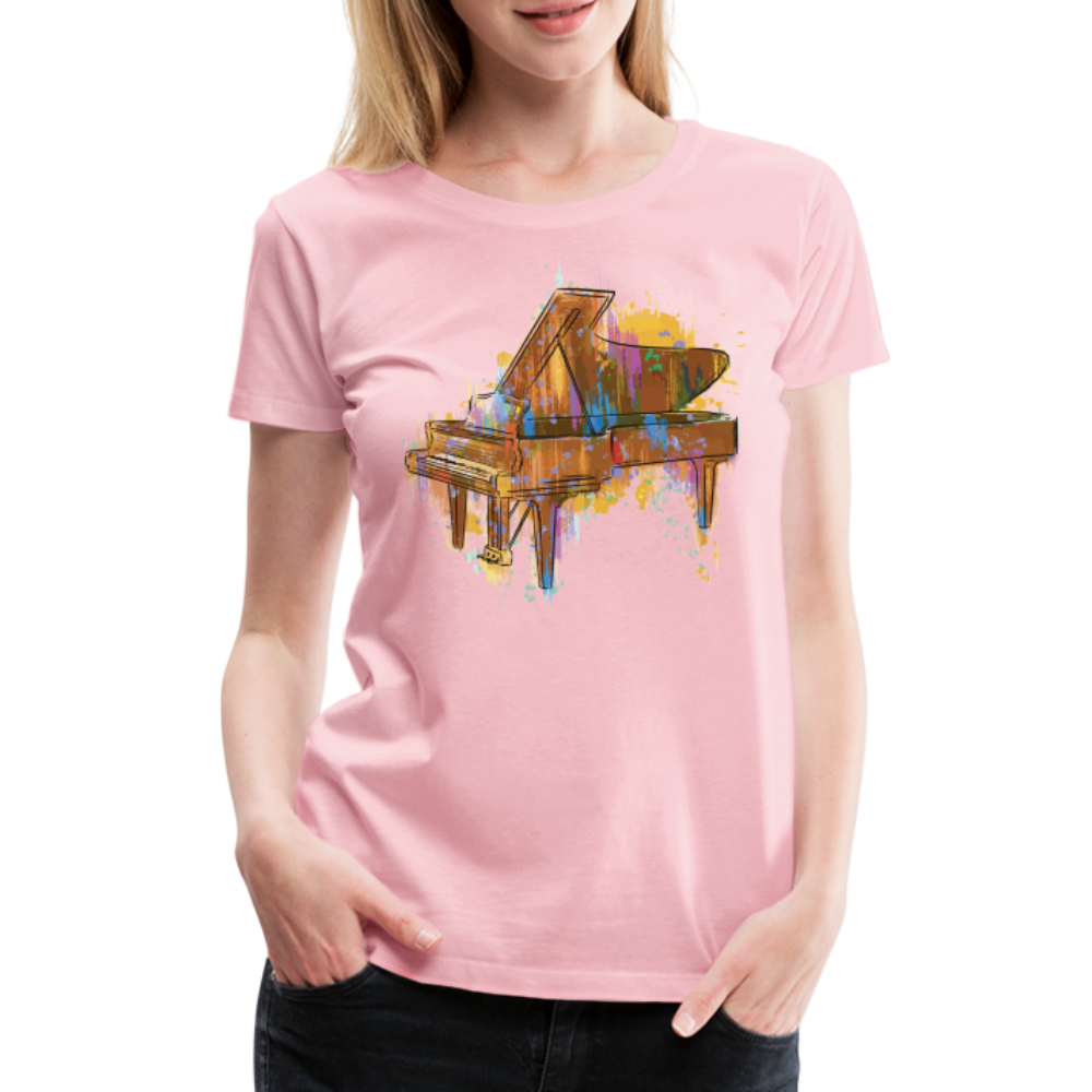 Musiker Klavier Piano Flügel Shirt Geschenk Damen T-Shirt Für Musikerinnen - Hellrosa
