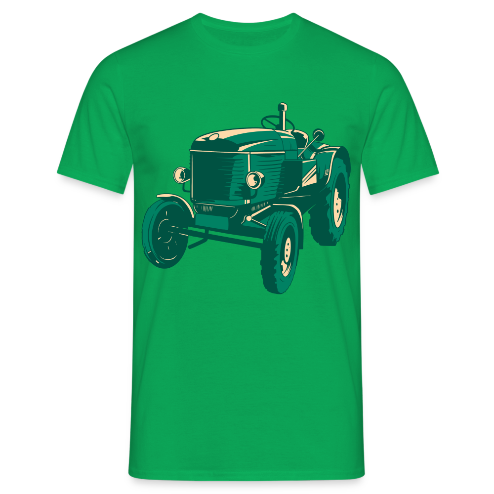 Bauer Landwirt Retro Traktor Shirt Traktor Liebhaber Geschenk T-Shirt - Kelly Green
