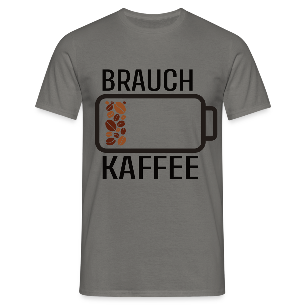 Kaffee Akku Leer Brauch Kaffee Lustiges T-Shirt - Graphit