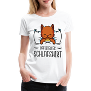 Katze Offizielles Schlafshirt Frauen Premium T-Shirt - Weiß