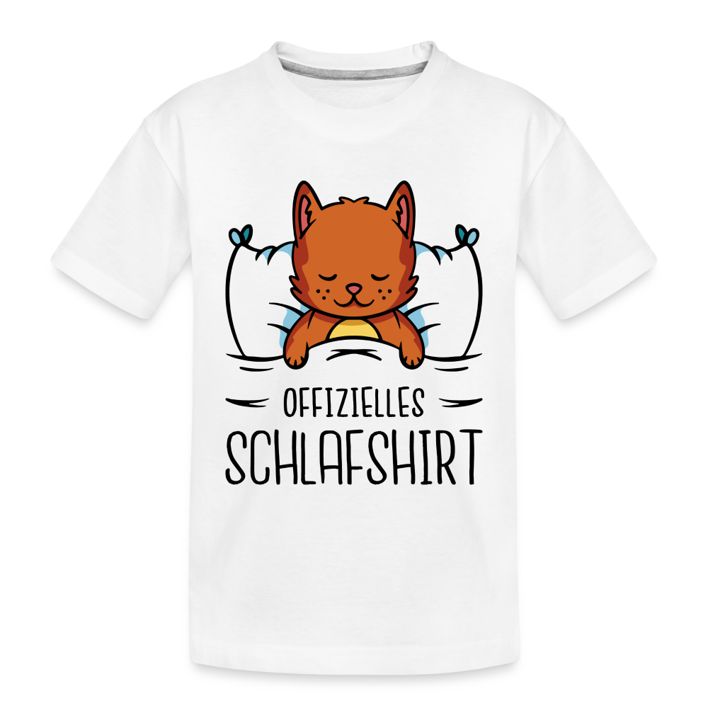 Katze Offizielles Schlafshirt Kinder Premium T-Shirt - Weiß