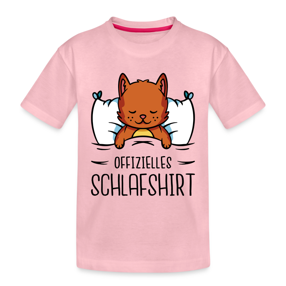 Katze Offizielles Schlafshirt Kinder Premium T-Shirt - Hellrosa