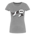 Lustige Katze Moin Frauen Premium T-Shirt - Grau meliert