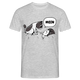 Lustige Katze Moin T-Shirt - Grau meliert