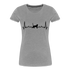 Katzen Liebhaber Shirt Katze EKG Herzschlag Frauen Premium T-Shirt - Grau meliert