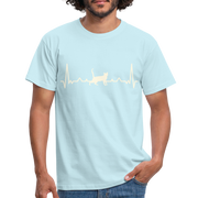 Katzen Liebhaber Shirt Katze EKG Herzschlag T-Shirt - Sky