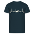 Katzen Liebhaber Shirt Katze EKG Herzschlag T-Shirt - Navy