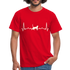 Katzen Liebhaber Shirt Katze EKG Herzschlag T-Shirt - Rot