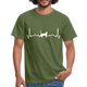 Katzen Liebhaber Shirt Katze EKG Herzschlag T-Shirt - Militärgrün