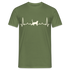 Katzen Liebhaber Shirt Katze EKG Herzschlag T-Shirt - Militärgrün