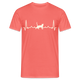 Katzen Liebhaber Shirt Katze EKG Herzschlag T-Shirt - Koralle