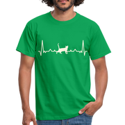 Katzen Liebhaber Shirt Katze EKG Herzschlag T-Shirt - Kelly Green