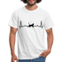 Katzen Liebhaber Shirt Katze EKG Herzschlag T-Shirt - Weiß