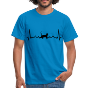 Katzen Liebhaber Shirt Katze EKG Herzschlag T-Shirt - Royalblau