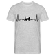 Katzen Liebhaber Shirt Katze EKG Herzschlag T-Shirt - Grau meliert