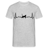 Katzen Liebhaber Shirt Katze EKG Herzschlag T-Shirt - Grau meliert