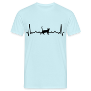 Katzen Liebhaber Shirt Katze EKG Herzschlag T-Shirt - Sky