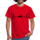 Katzen Liebhaber Shirt Katze EKG Herzschlag T-Shirt - Rot