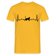 Katzen Liebhaber Shirt Katze EKG Herzschlag T-Shirt - Gelb