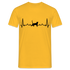 Katzen Liebhaber Shirt Katze EKG Herzschlag T-Shirt - Gelb