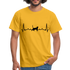 Katzen Liebhaber Shirt Katze EKG Herzschlag T-Shirt - Gelb