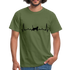 Katzen Liebhaber Shirt Katze EKG Herzschlag T-Shirt - Militärgrün