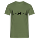 Katzen Liebhaber Shirt Katze EKG Herzschlag T-Shirt - Militärgrün